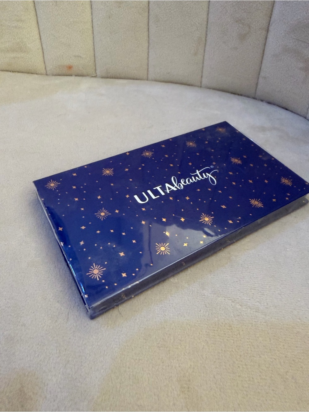 Ulta Beauty Navy Box with Gold Star Accents